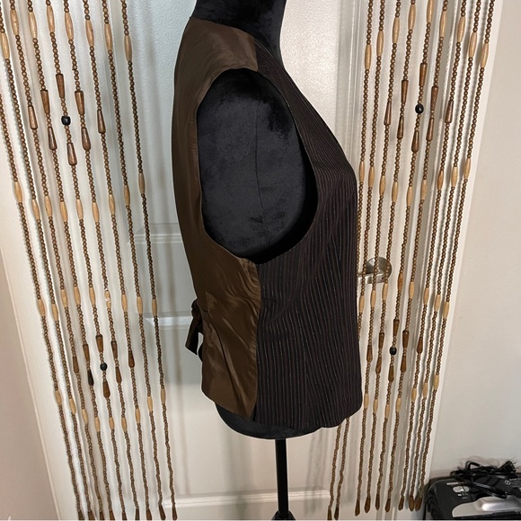 Vintage Liz Claiborne Pinstripe Waistcoat Vest Womens Size 14 - Picture 2 of 8